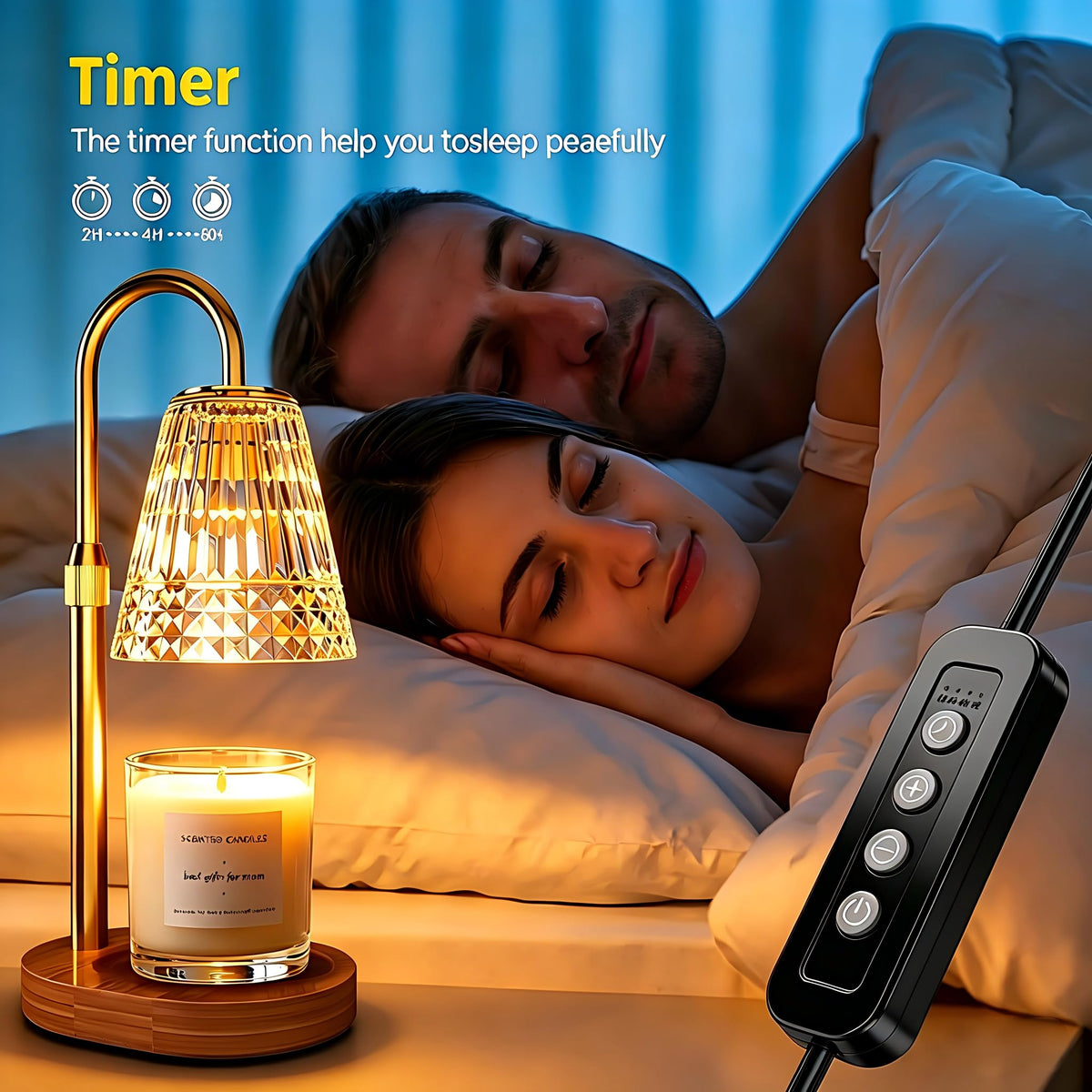 Candle Warmer Lamp with Timer & Dimmer F518974