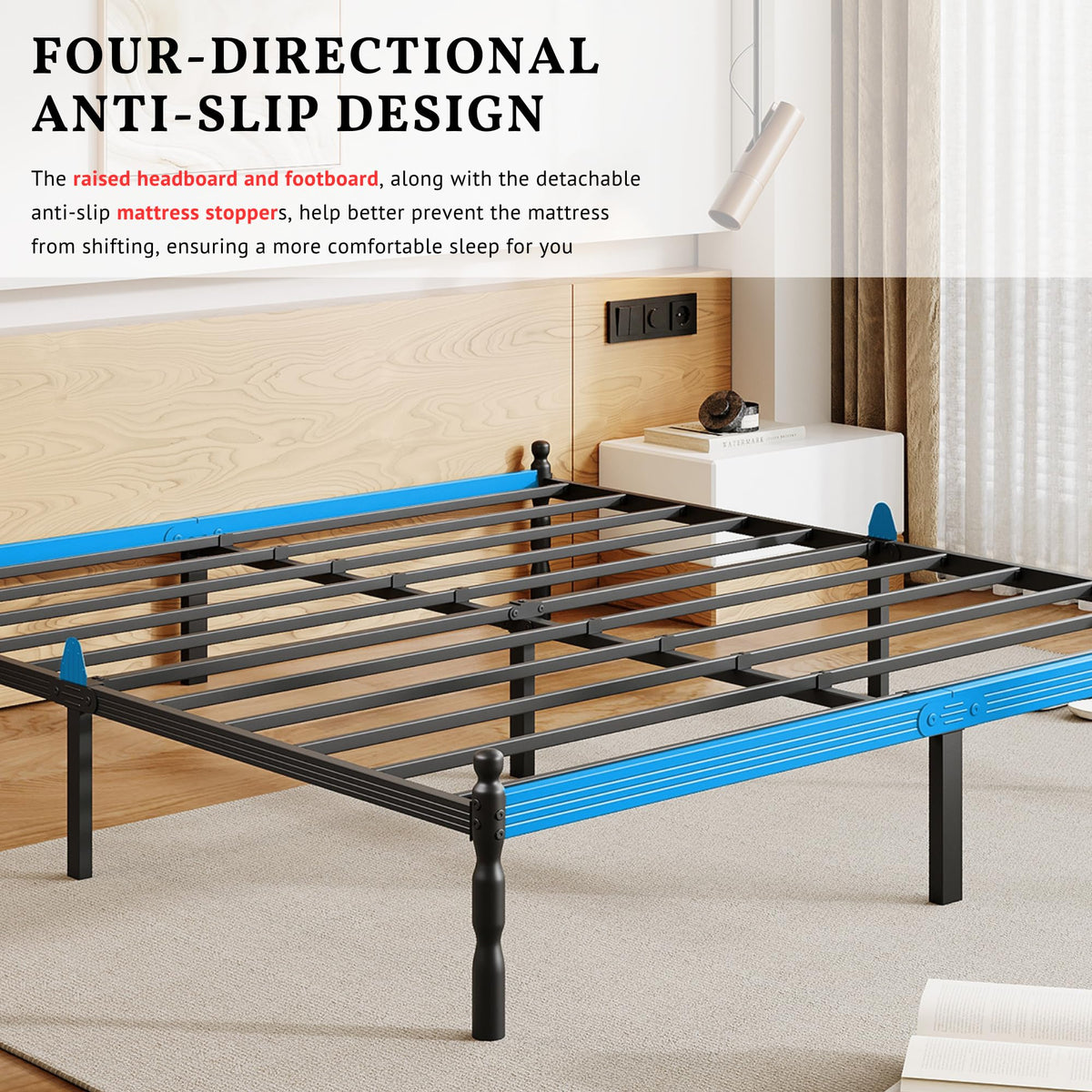 Twin Size 14 Inches Heavy Duty Platform Bed Frame X915