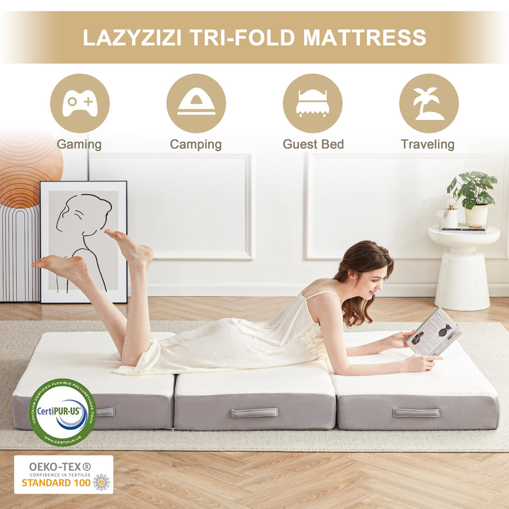 6 Inch Memory Foam Tri-fold Folding Mattress T22550