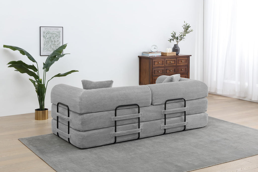 Light Gray Convertible Sleeper Sofa C812
