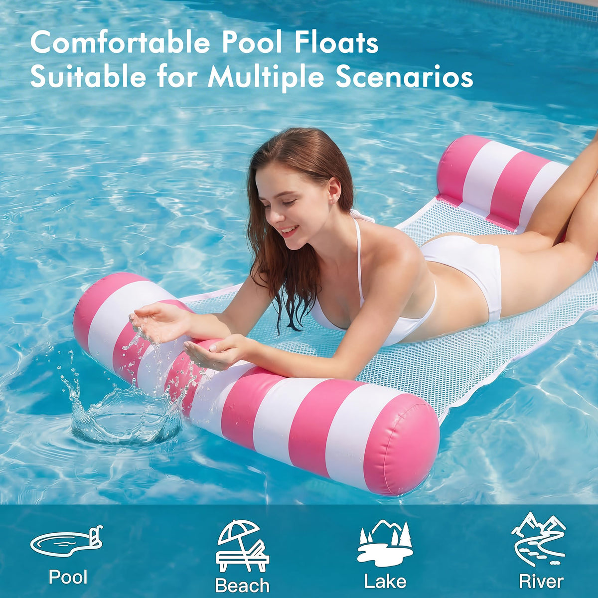 4 Pack Inflatable Pool Floats A7630