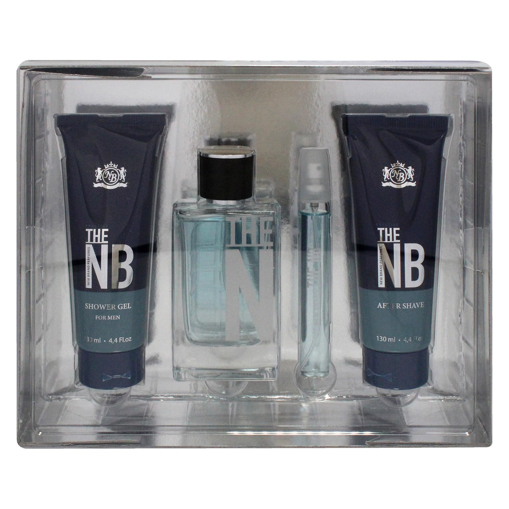 4 Pieces Eau de Toilette Spray Shower Gel After Shave Balm Gift Set S474