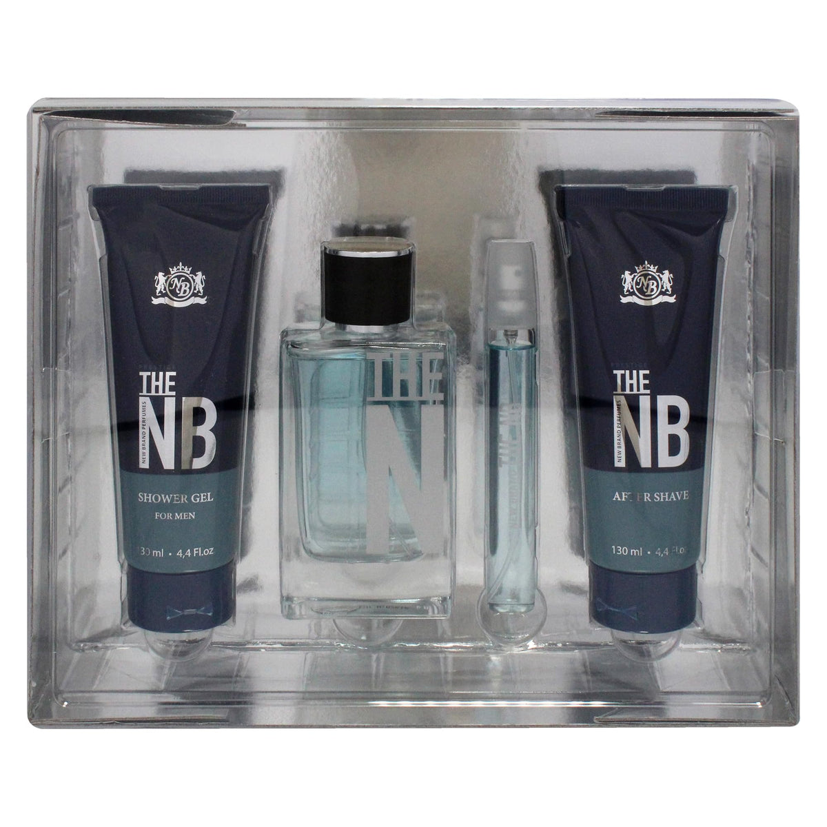 4 Pieces Eau de Toilette Spray Shower Gel After Shave Balm Gift Set S474