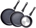 Ceramic Nonstick Frying Pan Set, 3-Piece, Black K907