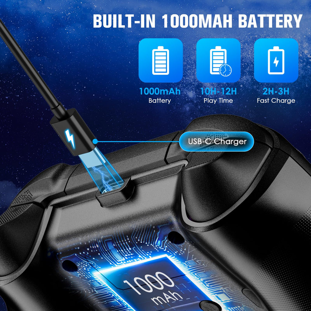 Wireless Controller with Hall Effect Joysticks, RGB Light, Dual Vibration, TURBO R815503