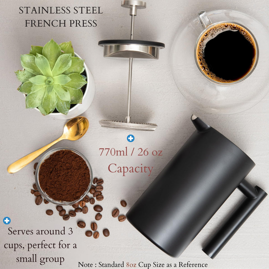 26 Oz Stainless Steel French Press N10554