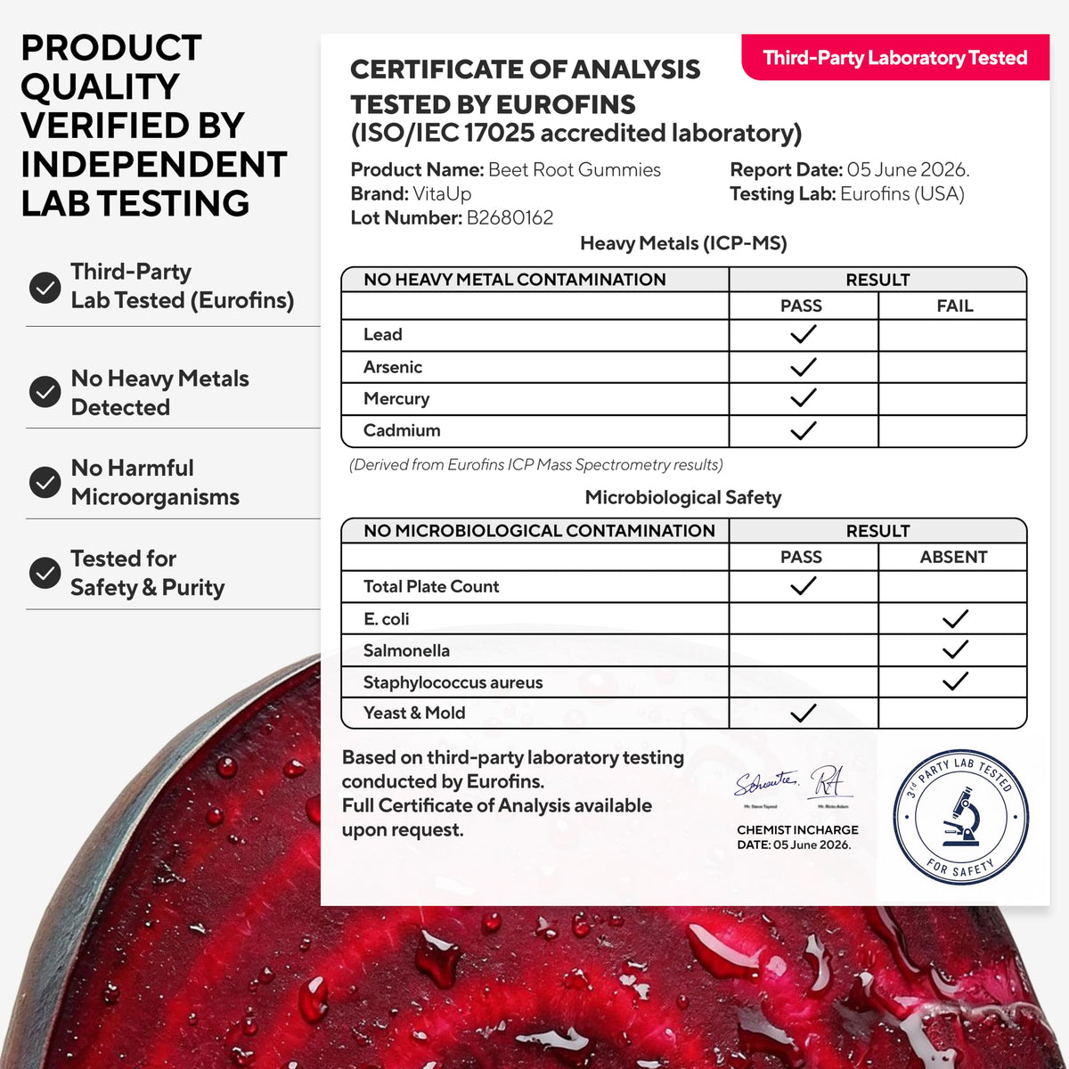 Beet Root Gummies with CoQ10, Grape Seed, Vitamin C, B12 & B3 A595869