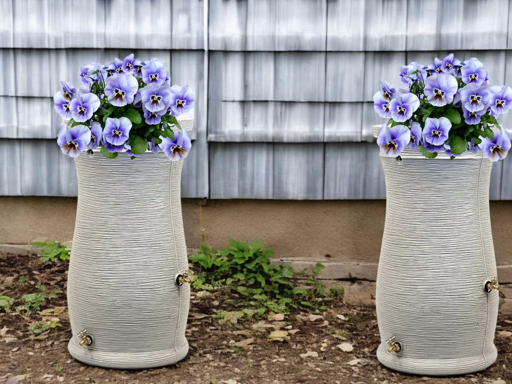 50 Gallon Sandstone Rain Barrel (2 Pack) O520289