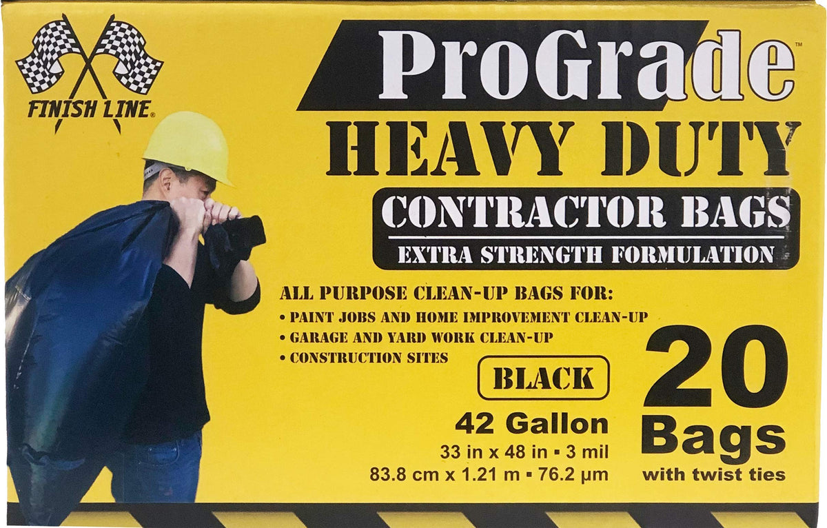 42 Gallon Black Heavy Duty Contractor Trash Bags P46742