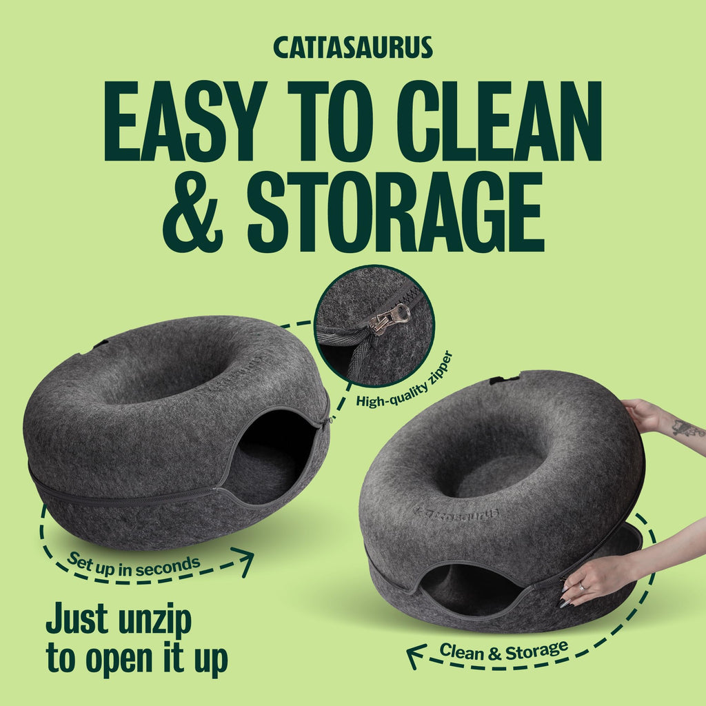 Large Dark Gray Cat Cave Bed S86106