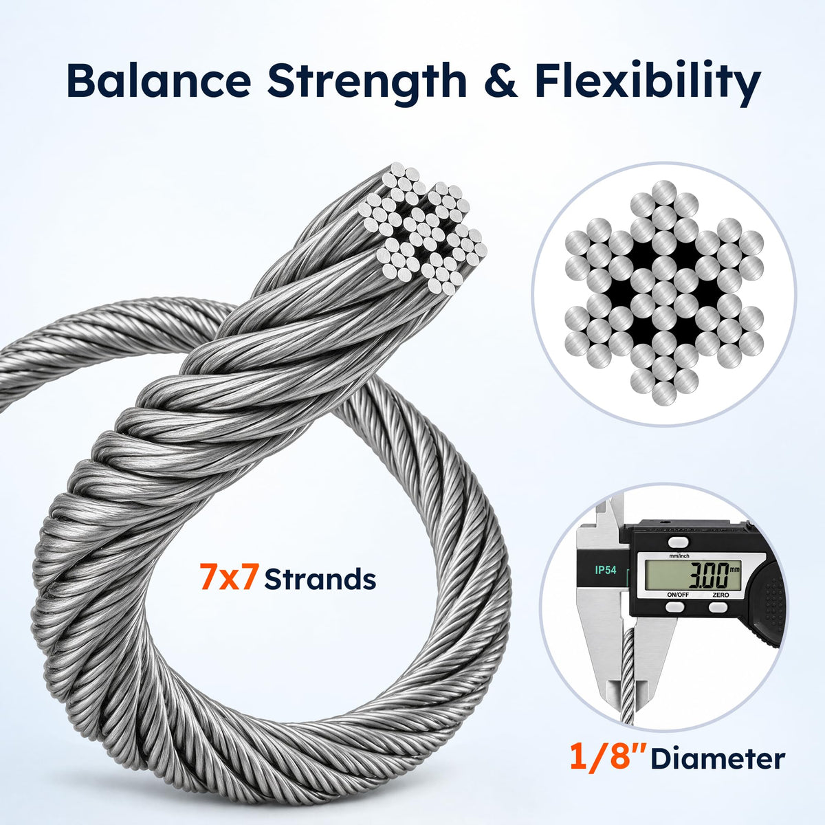 1/8" T316 Stainless Steel Cable F29491