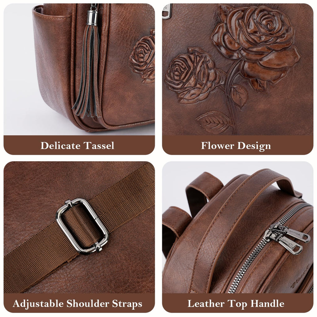 Vegan Leather Mini Backpack Purse G80622