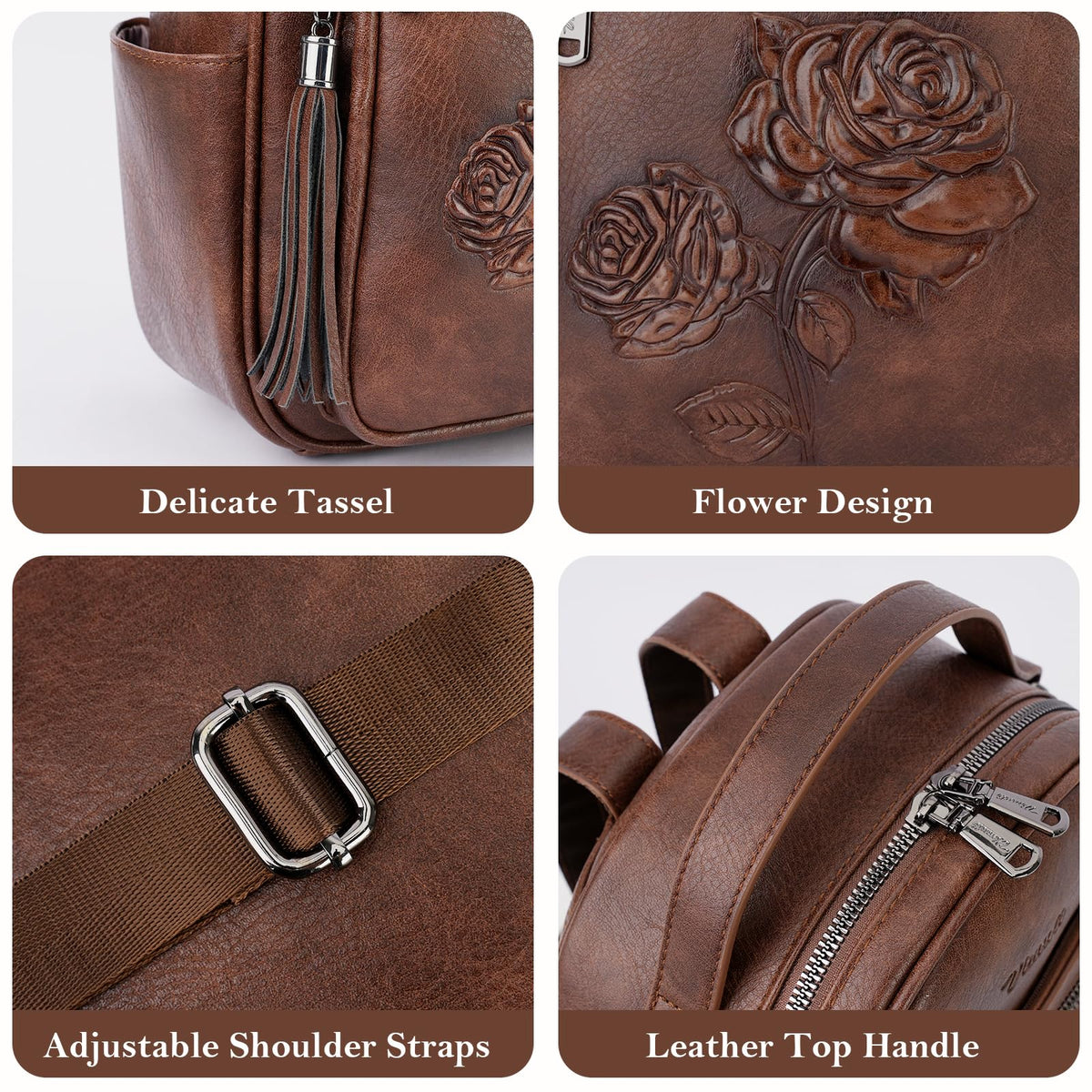 Vegan Leather Mini Backpack Purse G80622