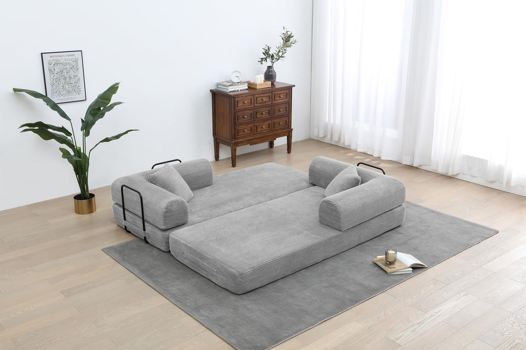 Light Gray Convertible Sleeper Sofa C812