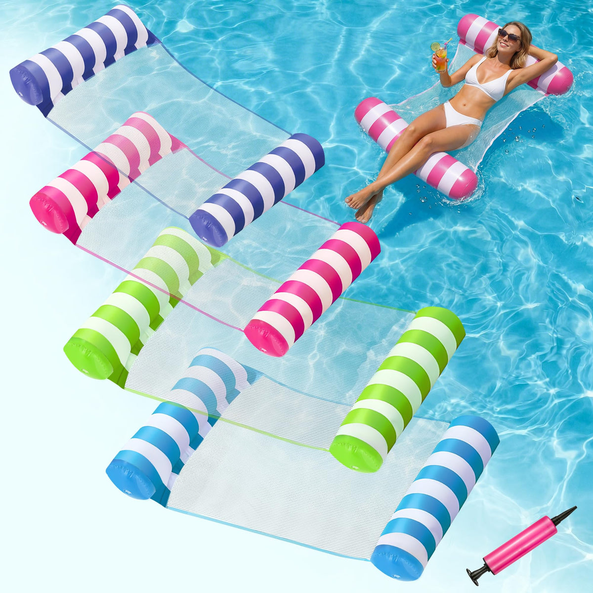 4 Pack Inflatable Pool Floats A7630