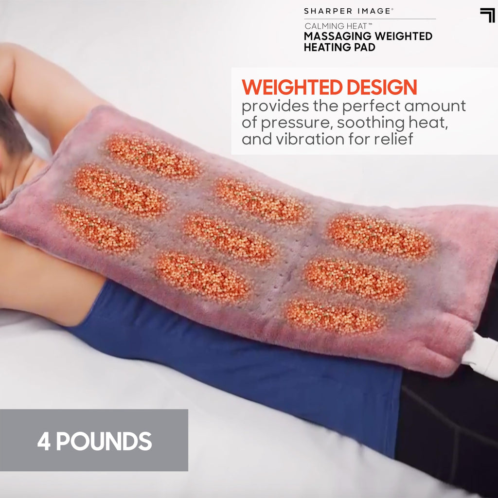 Weighted Heating Pad with 3 Heat 6 Massage Settings K51160