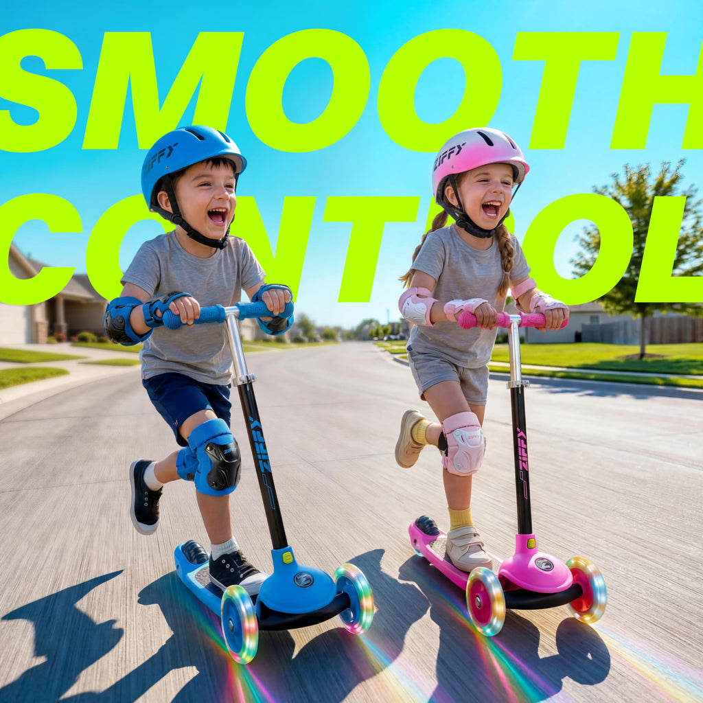Multicolor 3 Wheel Scooter with LED Light-Up Wheels T48561