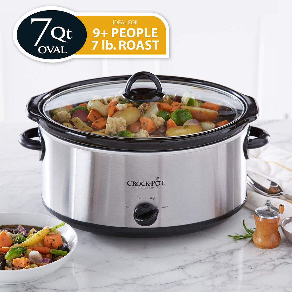 7 Quart Oval Manual Slow Cooker and 2.5 Quart Casserole Slow Cooker J4691