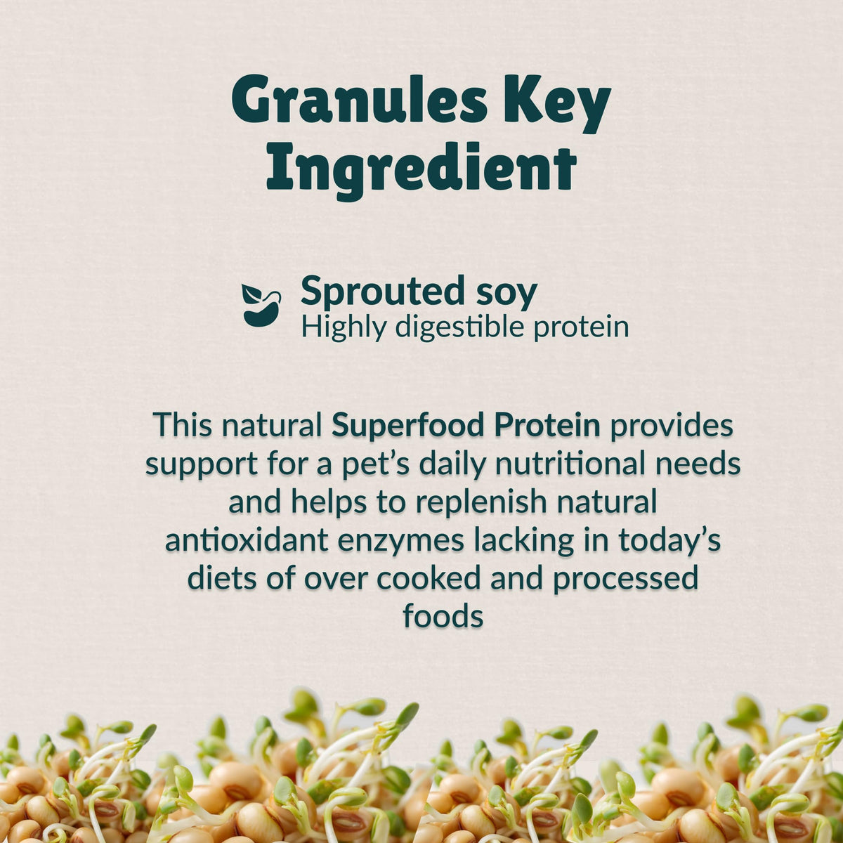 Sprouted Granules Super-Food Topper for Dogs, Cats & Horses, 1 lb R590425