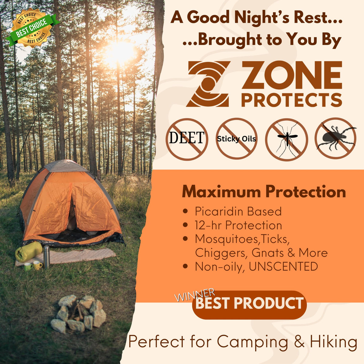 Picaridin Insect Repellent Refill, 32oz, 12-Hour DEET-Free Unscented Spray N12998