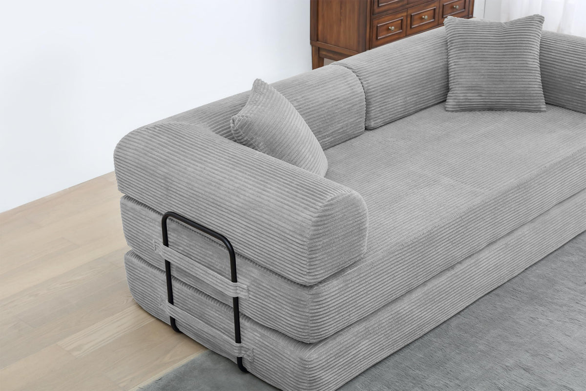 Light Gray Convertible Sleeper Sofa C812
