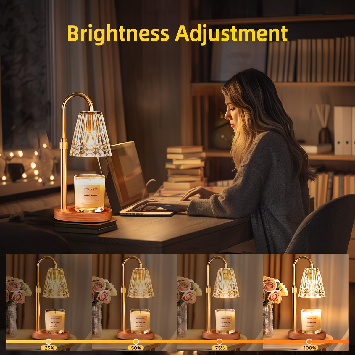 Candle Warmer Lamp with Timer & Dimmer F518974