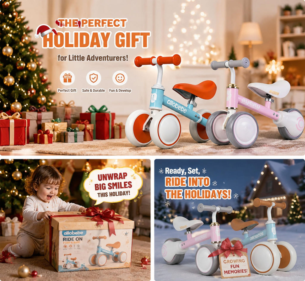 Baby Balance Bike 12-36 Months Adjustable Seat 3 Wheels O10522
