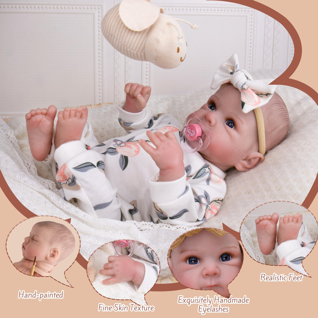 20 Inch Lifelike Reborn Baby Dolls Girl with Poseable Body X268
