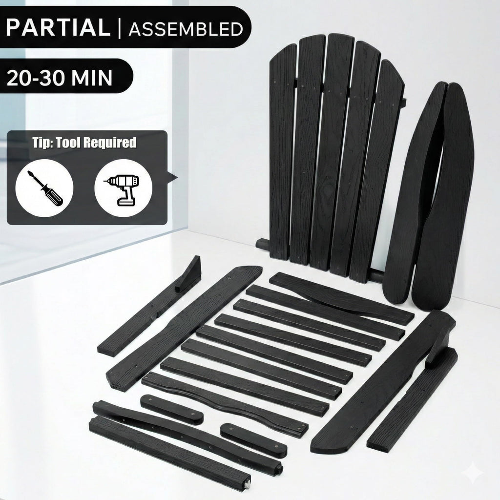 Folding Solid Cedar Wood Adirondack Chair G682