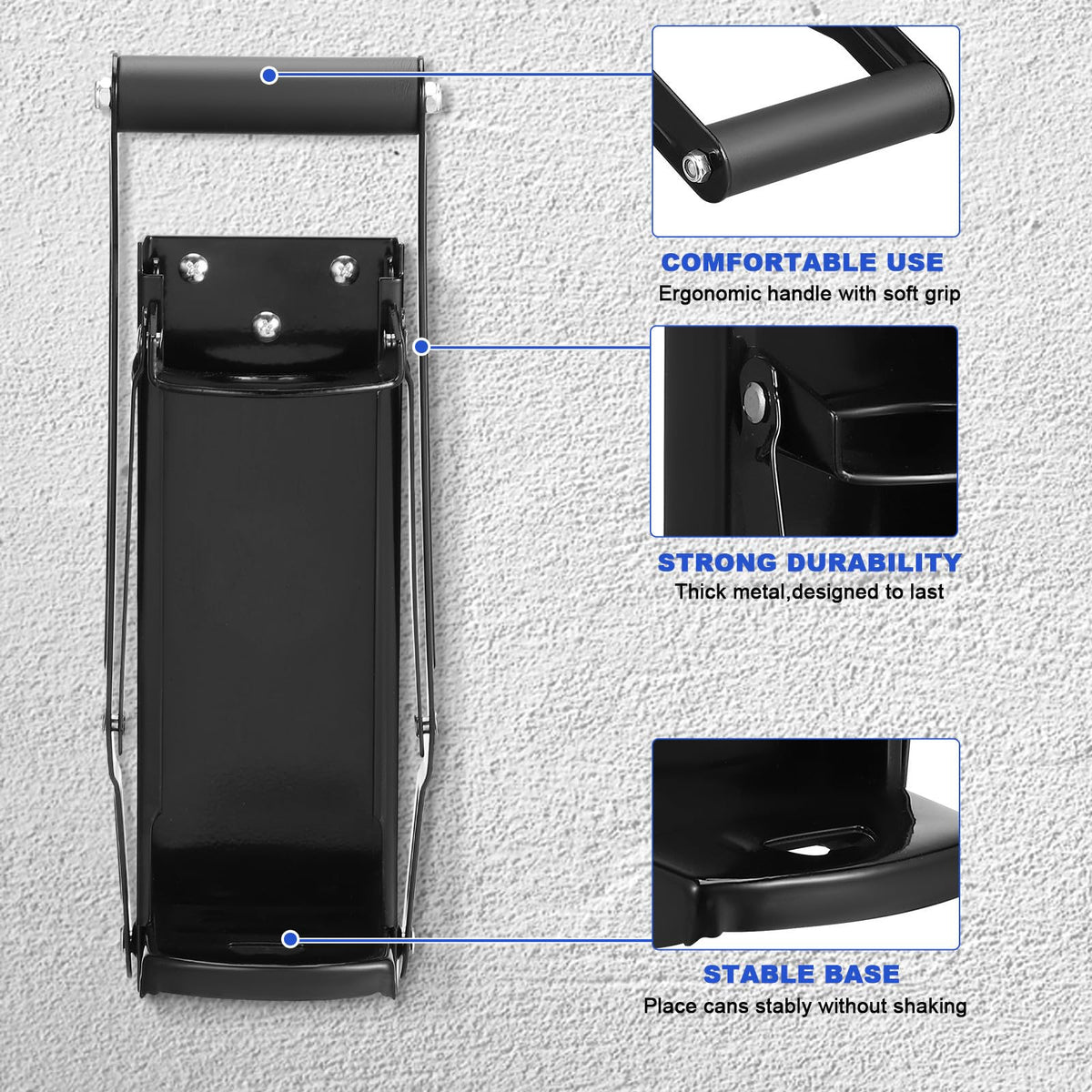 Wall Mounted Stainless Steel Can Crusher with Bottle Opener W7238