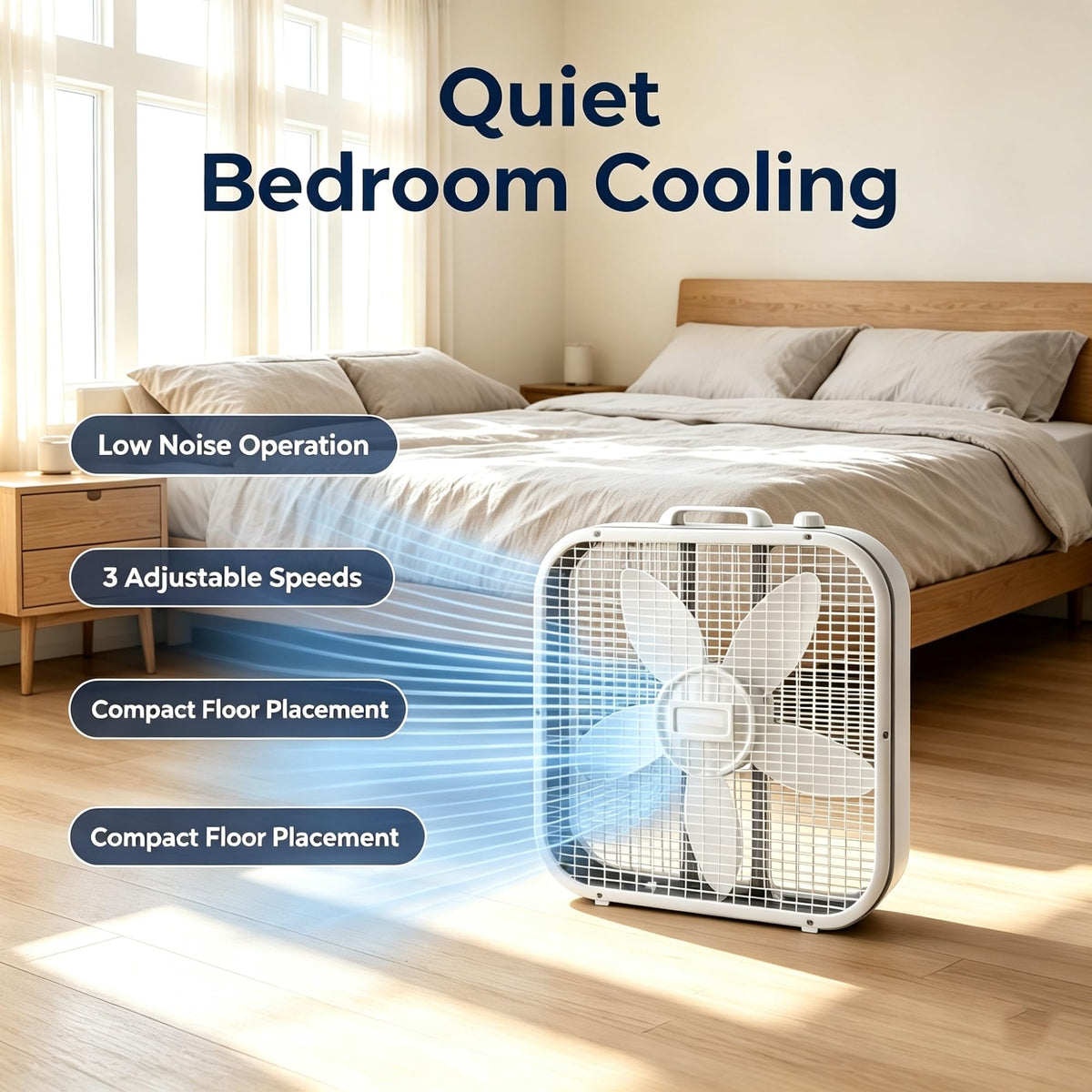 20 Inch 3 Speed Weather Resistant Box Fan J146645