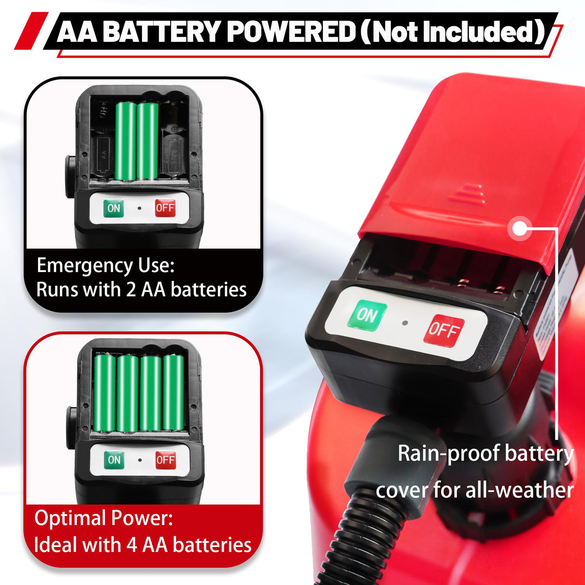 Battery Powered Fuel Transfer Pump with Automatic Stop Nozzle Q4943