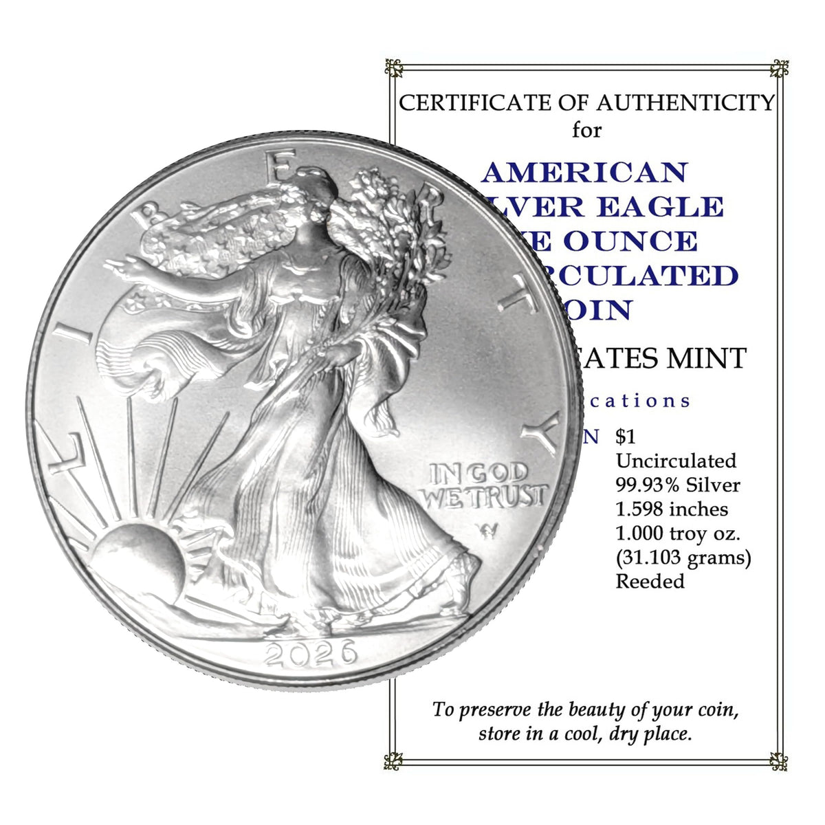 1 oz Brilliant Uncirculated Silver Eagle P769850