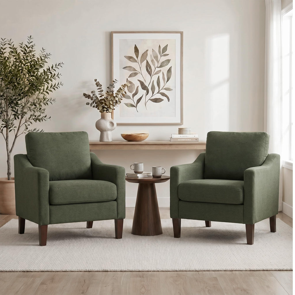 Accent Chairs Set of 2 Green N4999