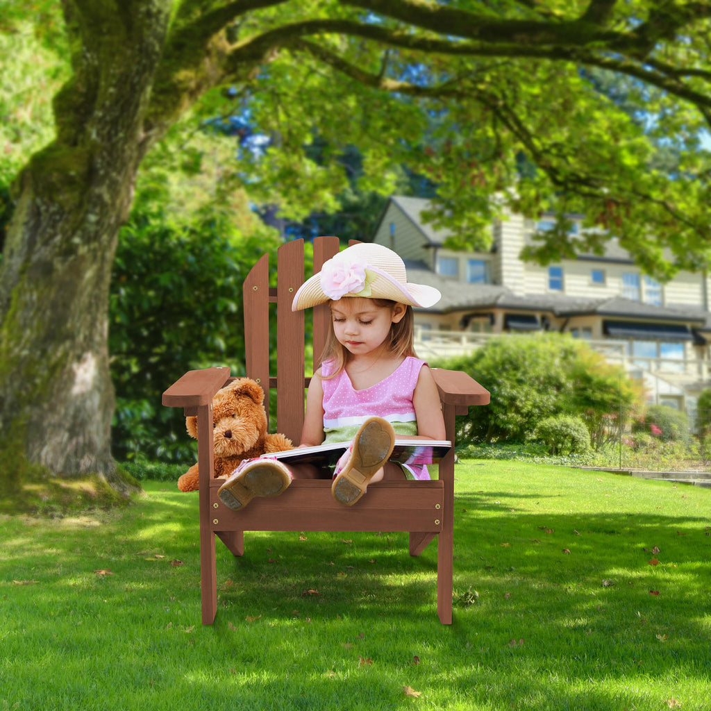 Espresso Cedar Wood Children's Adirondack Chair G649236