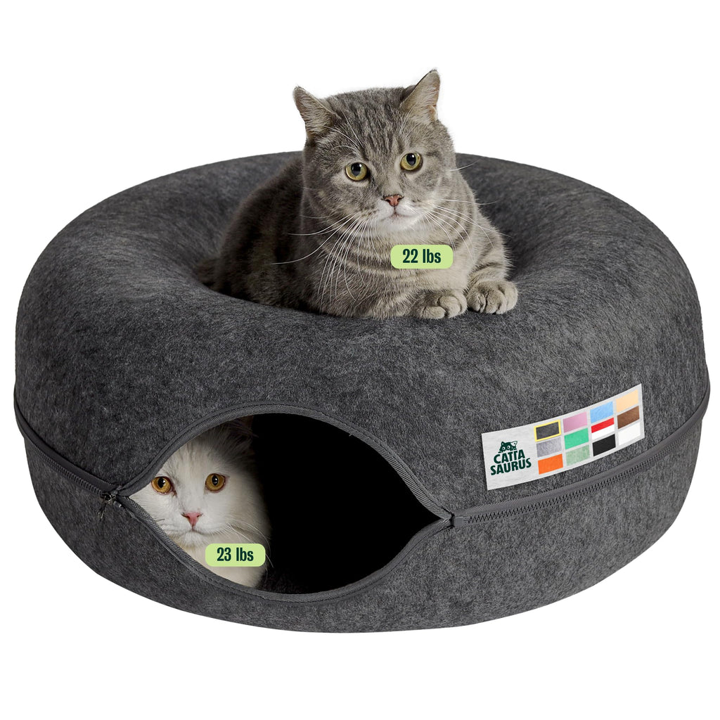 Large Dark Gray Cat Cave Bed S86106