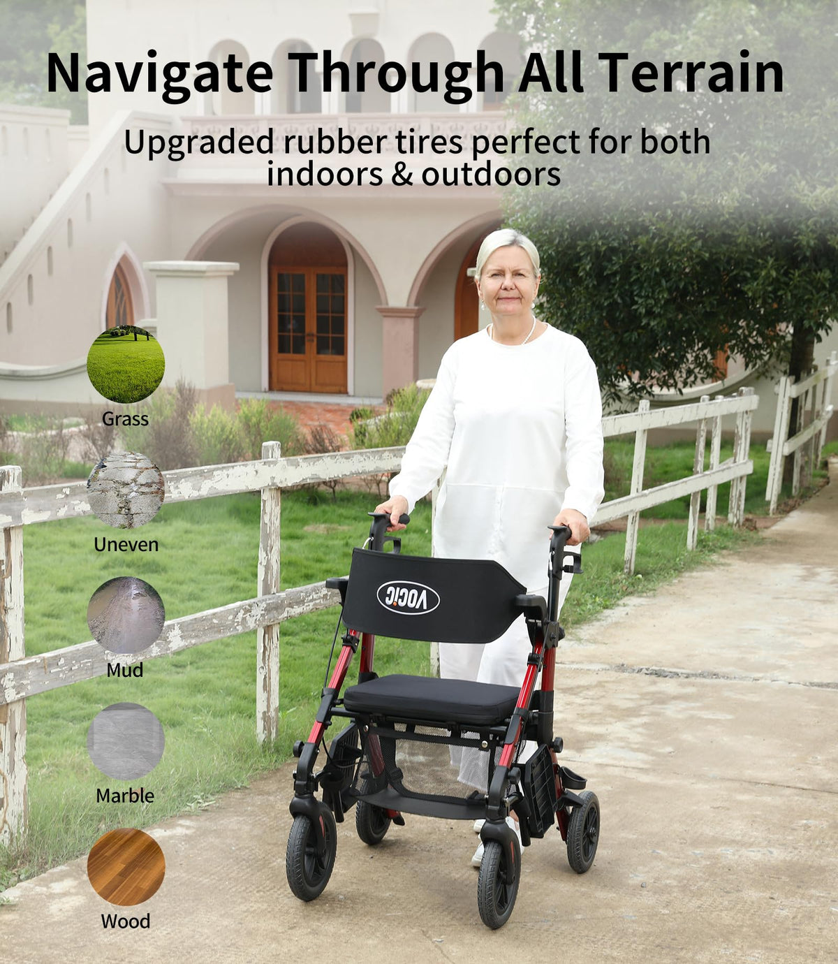 2 in 1 Walker Wheelchair Combo J50933