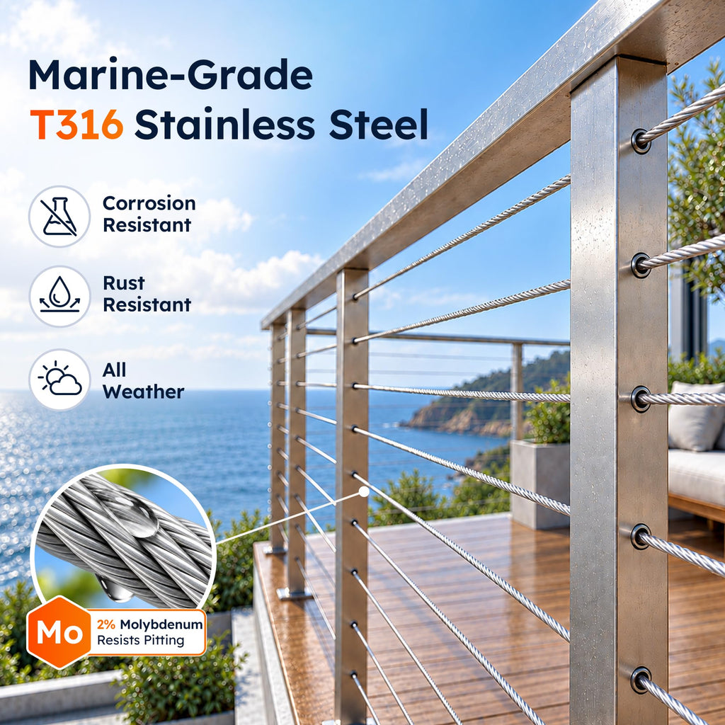1/8" T316 Stainless Steel Cable F29491