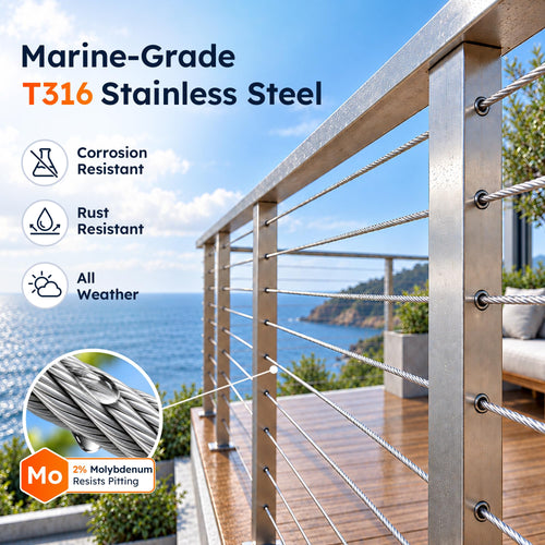 1/8" T316 Stainless Steel Cable F29491