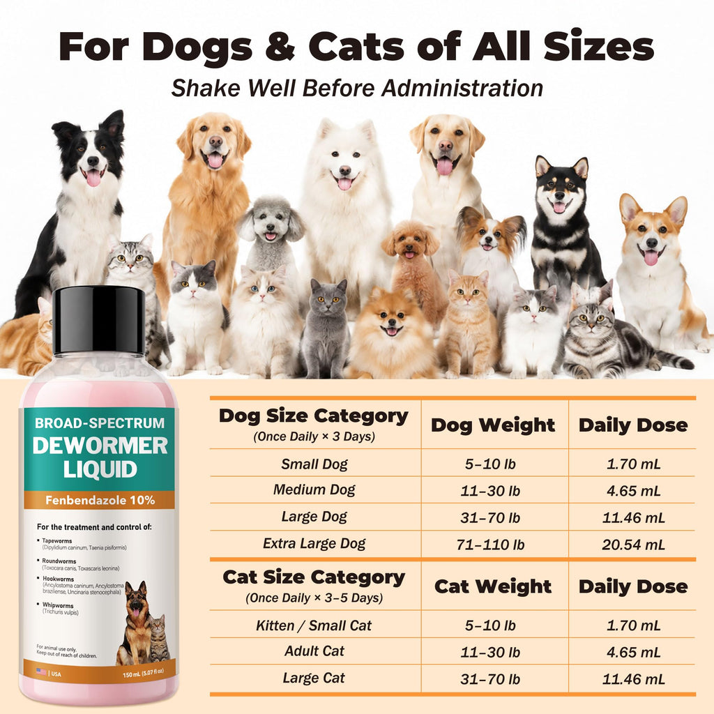 Fenbendazole Liquid 10% Dewormer 150ml I62005