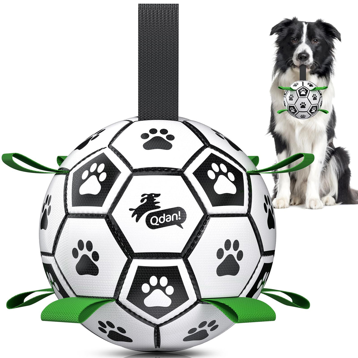 6 Inch Dog Soccer Ball with Straps N55784
