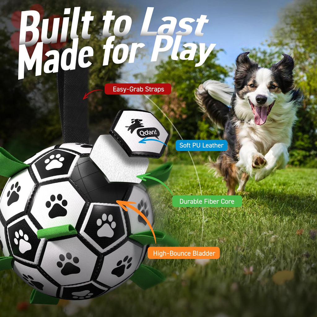 6 Inch Dog Soccer Ball with Straps N55784