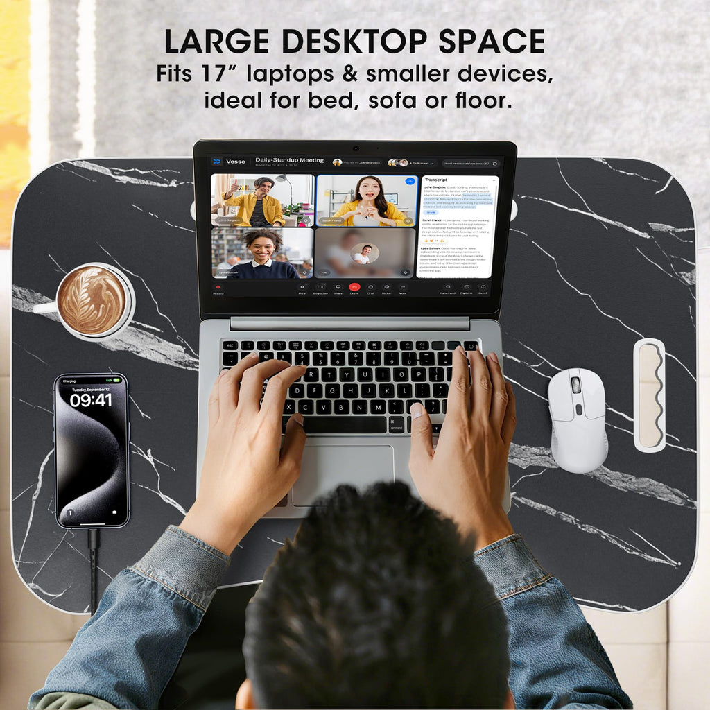 Folding Wood Lap Desk with Cup Holder P531010