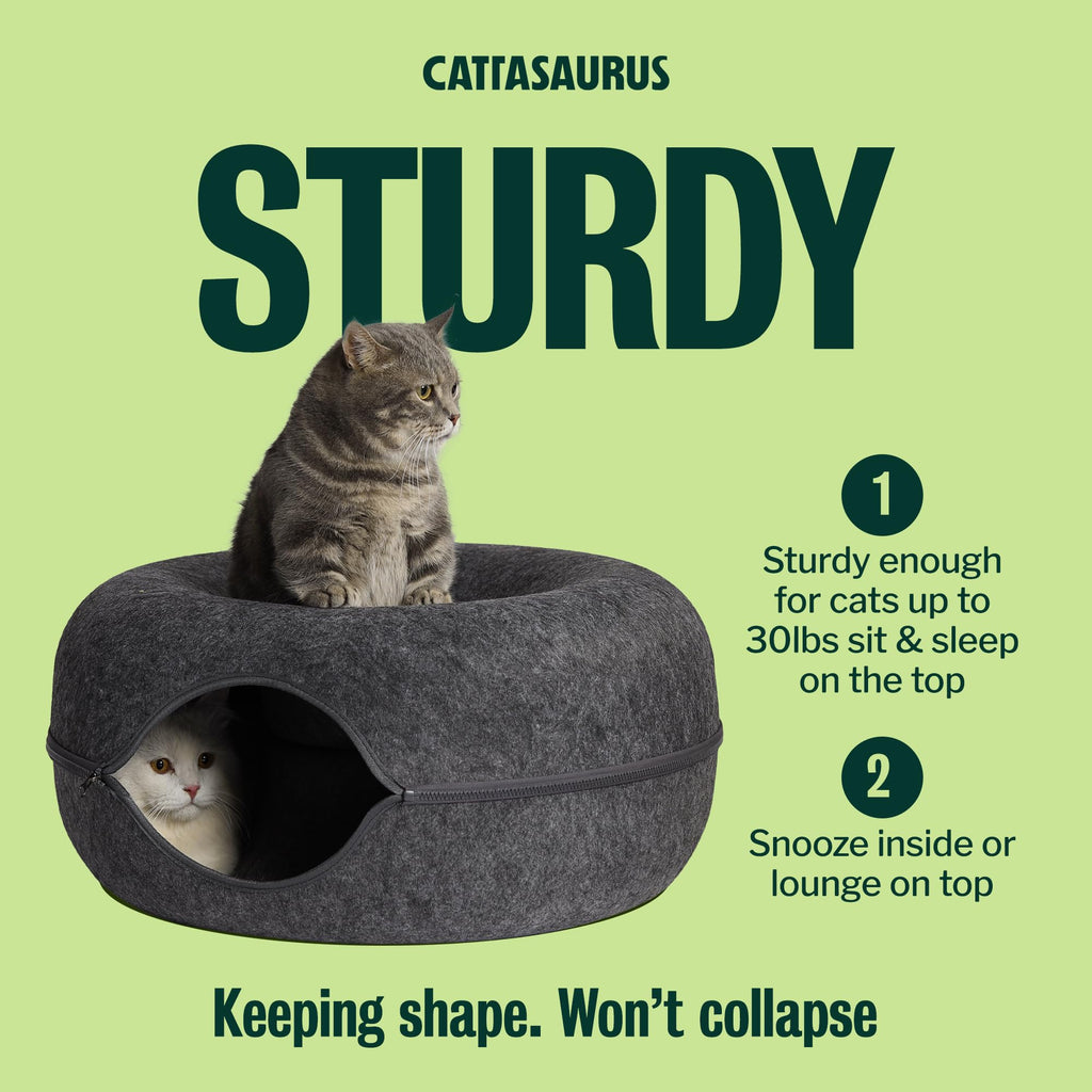 Large Dark Gray Cat Cave Bed S86106