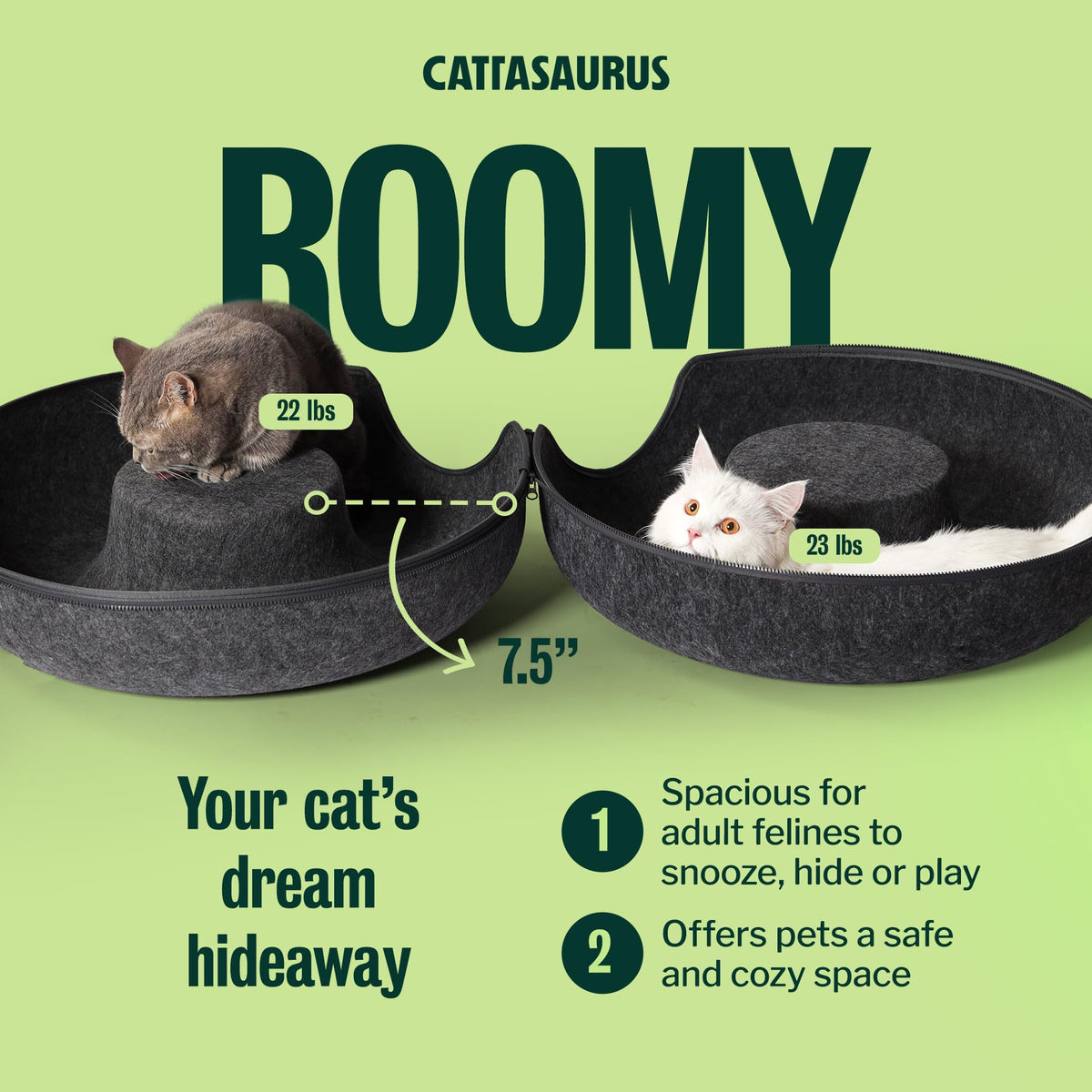 Large Dark Gray Cat Cave Bed S86106