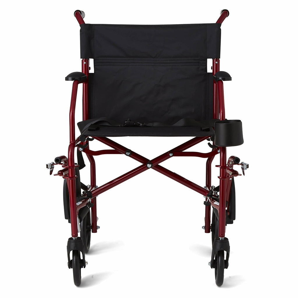 Ultra Lightweight Foldable Transport Wheelchair 19-Inch Seat N79198