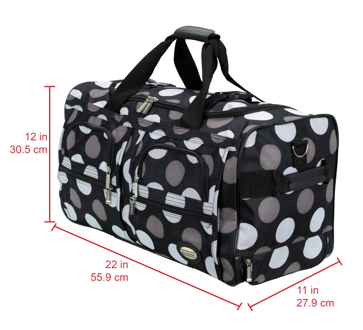 Rolling Duffel Bag, Black, 22" M3343