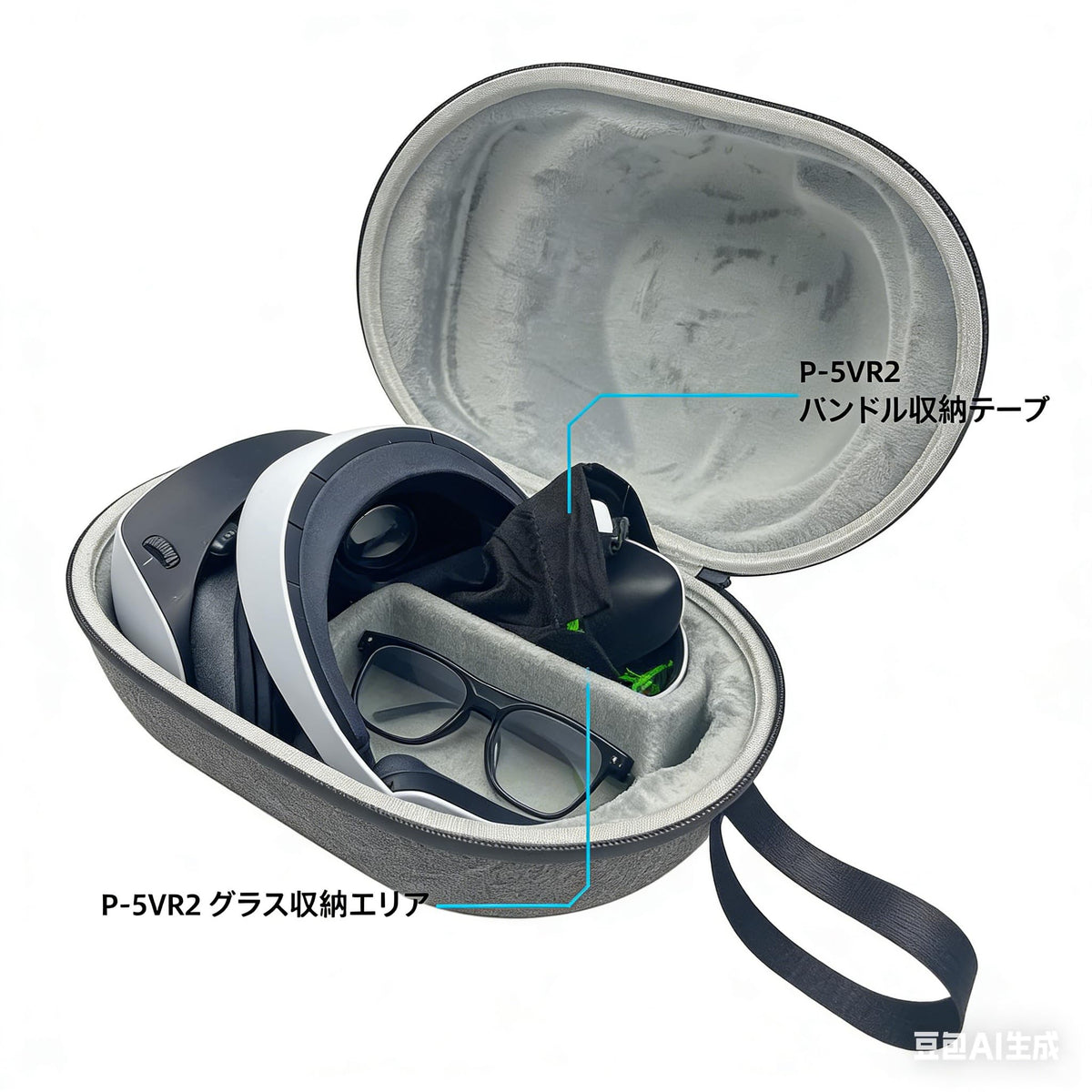 Hard Carrying Case for PlayStation VR2 Gaming Headset and Touch Controllers B85345