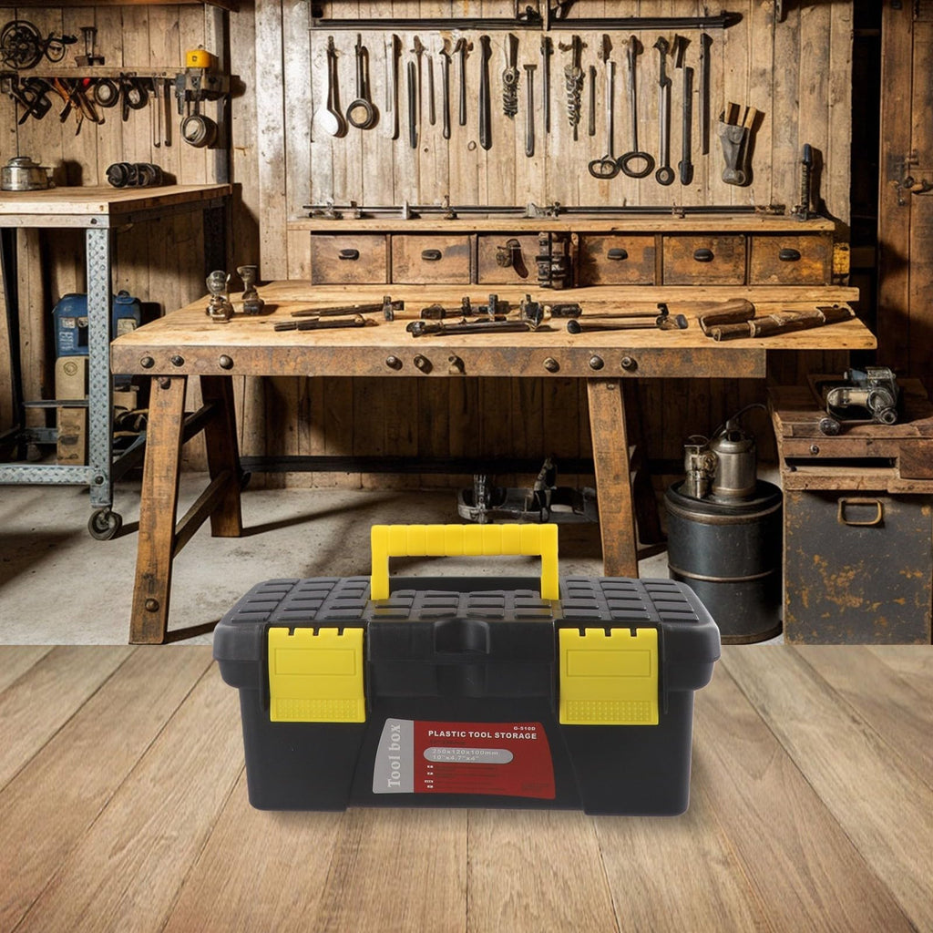 Black 10 Inch Plastic Tool Box O6925