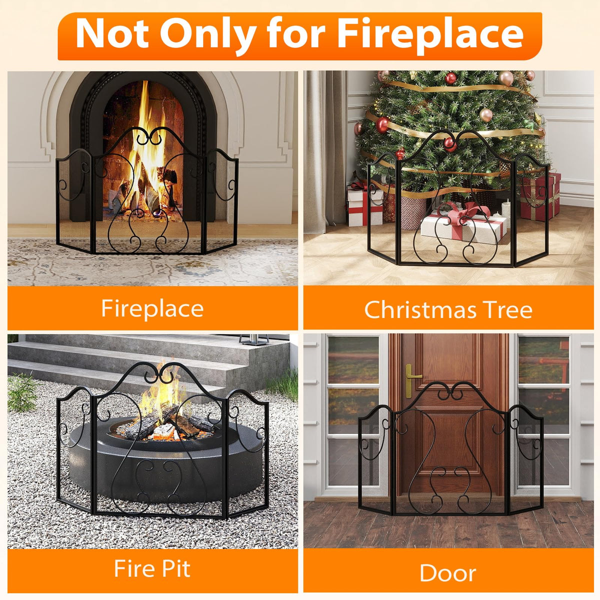 Foldable Fireplace Screen R29570
